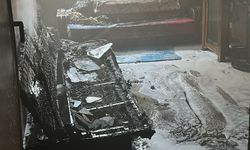 Evde çıkan yangın maddi hasara neden oldu