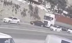 Tır sürücüsü otomobili göz göre göre sürükledi