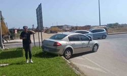 Kaza yapan sürücü hastaneye gitmeyi reddetti