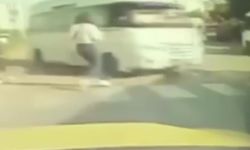 Genç kız ezilmekten son anda kurtuldu