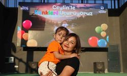 Kansere karşı savaşını kazanan Ceylin’in zaferi gökyüzüne bırakılan balonlarla kutlandı