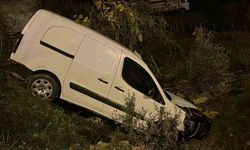 Alanya'da kamyonet şarampole yuvarlandı: 1 yaralı