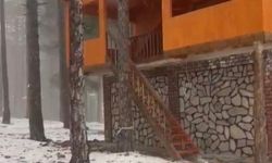 Amanoslar'da kışın ilk habercisi: Zorkun Yaylası beyaza büründü