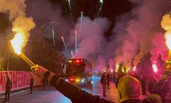 Galatasaray, Antalya’da Şampiyonlar Ligi müziğiyle karşılandı