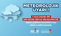 Kahramanmaraş Büyükşehir'den kar uyarısı