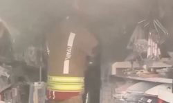 Motosiklet tamirhanesinde çıkan yangın söndürüldü