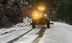 Alanya kırsalında ekiplerin kış mesaisi sürüyor