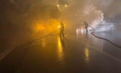 Belen'de tır yangını