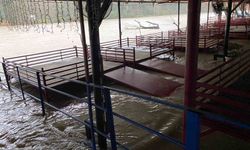 Sağanak sebebiyle Köprüçay taştı, iş yerleri ve araziler sular altında kaldı