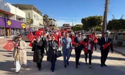 Silifke'de bayrak yürüyüşü