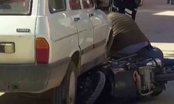 Otomobil ile motosiklet çarpıştı: 1 yaralı