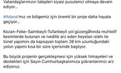 AK Parti Sözcüsü Çelik'ten Adana'ya yeni yol müjdesi