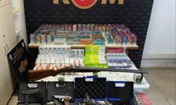 Burdur'da ruhsatsız silah ve kaçak alkol operasyonu