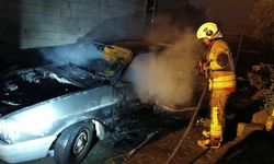 Dörtyol'da otomobil yangını