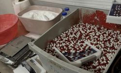 Mersin'de sentetik ecza imalathanesine operasyon: Binlerce hap ele geçirildi, 2 tutuklama