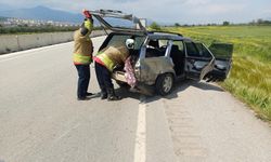 Tofaş hurdaya döndü: 2 yaralı