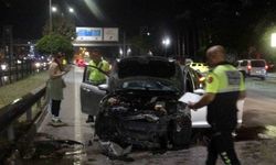 Aracın hurdaya döndüğü kazayı burnu bile kanamadan atlattı