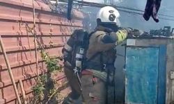 Arsuz'd baraka iş yerinden alevler yükseldi