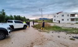 Aşırı yağışla birlikte taşan dereler sele neden oldu