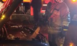 İskenderun'da araç yangını