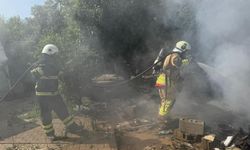 Hatay'da bahçe ve çadır yangını