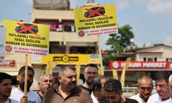 Taksiciler konvoyla korsan taşımacılığa tepki gösterdi