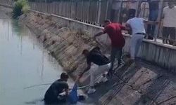 Tarsus'ta sulama kanalına düşen şahıs ölümden döndü