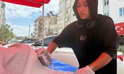 Babasının Torosların zirvesinde ağaç motoruyla kesip getirdiği karlar, 14 yaşındaki Kübra'nın tezgâhında alıcı buluyor