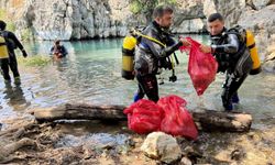 Antalya'nın içme suyu kaynağından pet bardak, alkol şişeleri, poşetler çıkartıldı