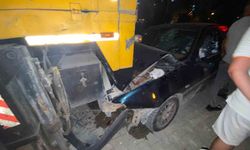 Osmaniye'de otomobil park halindeki vince çarptı: 1 yaralı