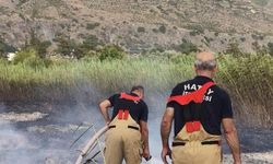 Samandağ'da bahçe yangını büyümeden söndürüldü