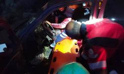 Kontrolden çıkan otomobil ormanlık alana uçtu: 4 yaralı