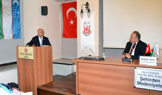Başkan Yalçın, Türk Edebiyat Vakfı’nda konuştu
