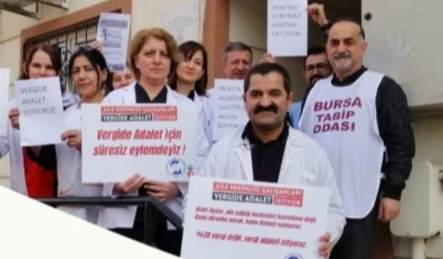 Bursa'da aile hekimleri 'vergide adalet' istiyor