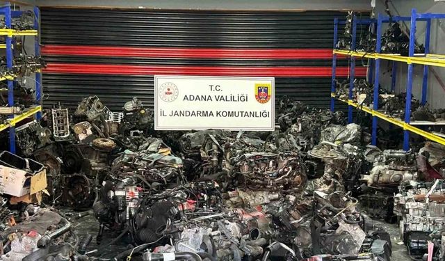 Adana’da 96 kaçak otomobil motoru ele geçirildi