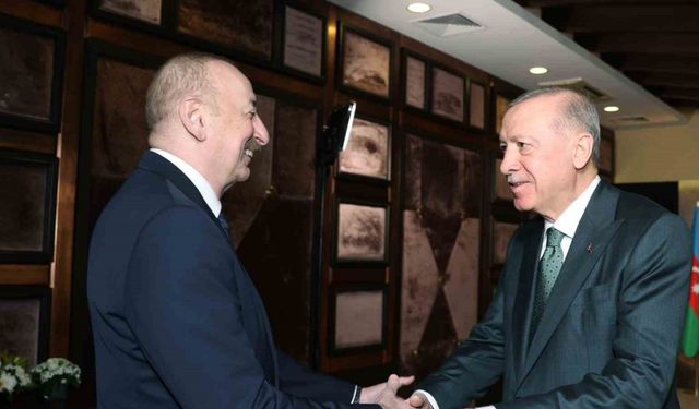Cumhurbaşkanı Erdoğan, Azerbaycan Cumhurbaşkanı Aliyev ile görüştü