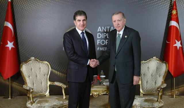 Cumhurbaşkanı Erdoğan, IKYB Başkanı Barzani’yi kabul etti