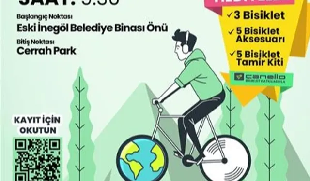 Bursa İnegöl'den Dünya Çevre Günü'ne bisikletli mesaj