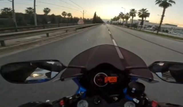 Motosikletiyle 280 km hız yapıp sosyal medyada paylaştı