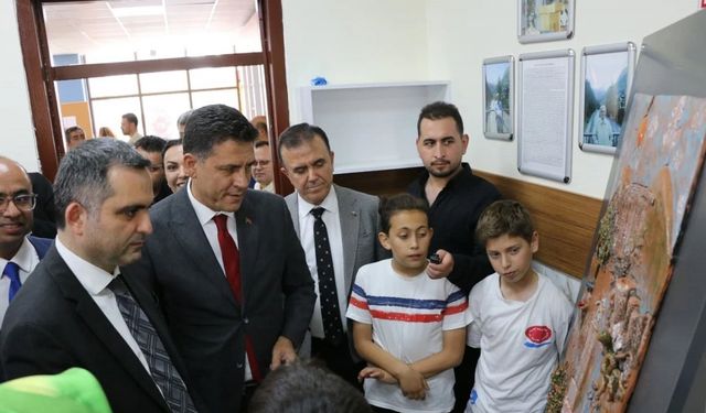 Öğrencilerin projeleri fuarda sergilendi