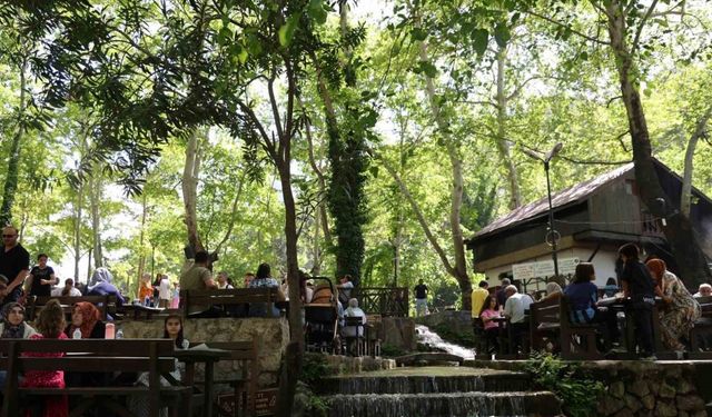Sıcaktan kaçanlar, tabiat parkında serinledi