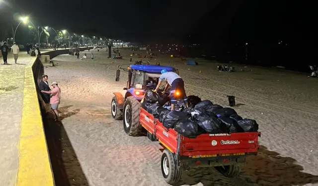 Kocaeli sahillerinde bayram temizliği
