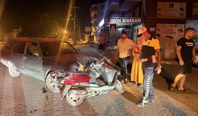 Gazipaşa’da otomobil ile motosiklet çarpıştı: 1 yaralı