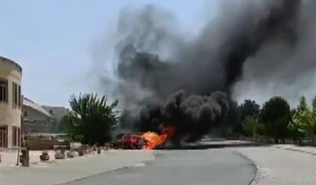 Kahramanmaraş’ta otomobil yangını