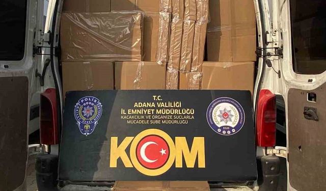 Adana’da 17 milyonluk kaçak doldurulmuş sigara ele geçirildi