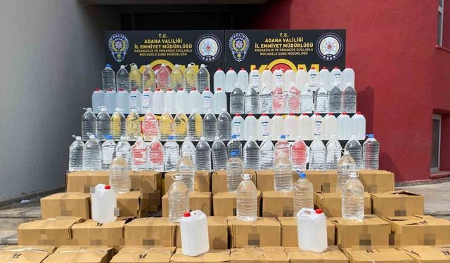 Adana’da 2 ton kaçak etil alkol ele geçirildi