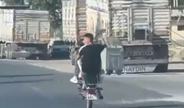 Motosikletlinin 5 saniyelik şovu 21 bin TL’ye patladı