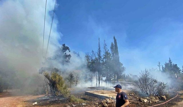 Antalya’da yaşlı kadını sinir krizine sokan yangın