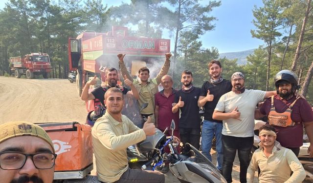 Antalya’daki yangınlarda motokuryelerden ücretsiz lojistik destek