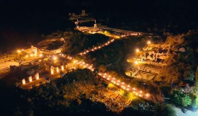 Sagalassos Antik Kenti ışıklarıyla gece müzeciliğine hazırlanıyor